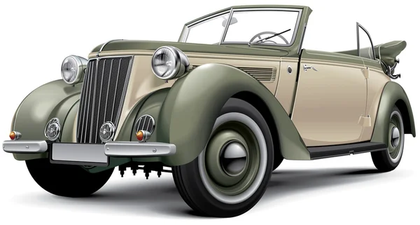Cabriolet de luxe européen d'avant-guerre — Image vectorielle