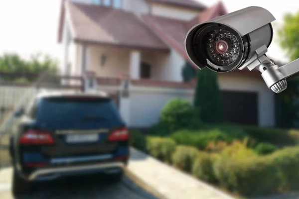 Security Camera Private House Background — Stock Photo, Image