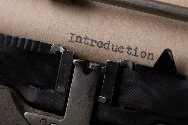 Vintage Inscriptie Gemaakt Door Oude Typemachine Introductie — Stockfoto