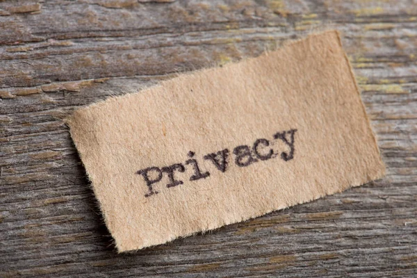 Persoonlijke Gegevens Eigendom Privacy Concept Enkel Woord Privacy Getypt Een — Stockfoto