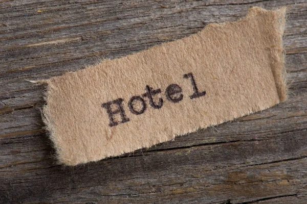 Hotel Word Piece Paper Close — Stock Photo, Image