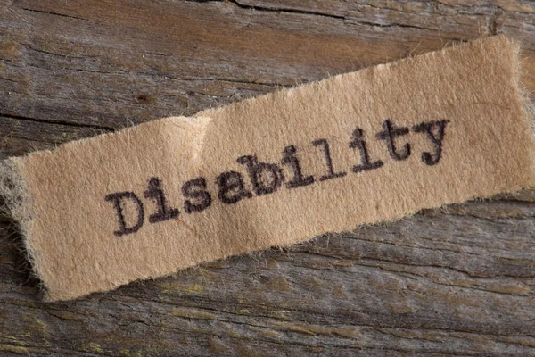 Disability Typed Word Motivation Concept — Stock Photo, Image