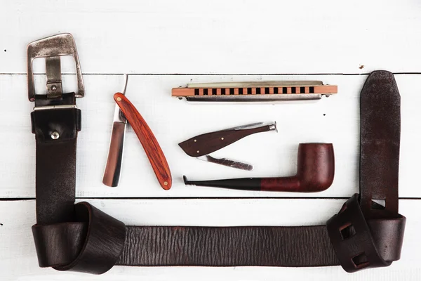 Reizen concept - een set van cool mannen accessoires — Stockfoto