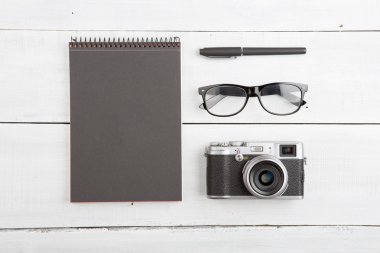 ahşap arka plan serin fotoğraf şeyler kümesi