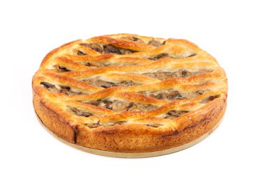 Mantarlı ev yapımı turta.