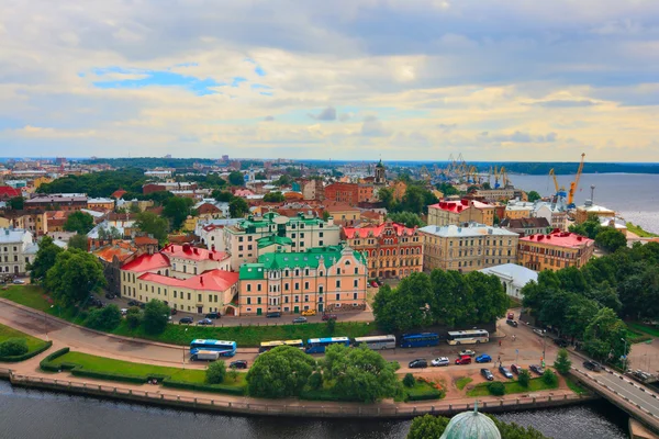 Oude Vyborg. Het uitzicht vanaf de toren van St. Olaf. — Stockfoto