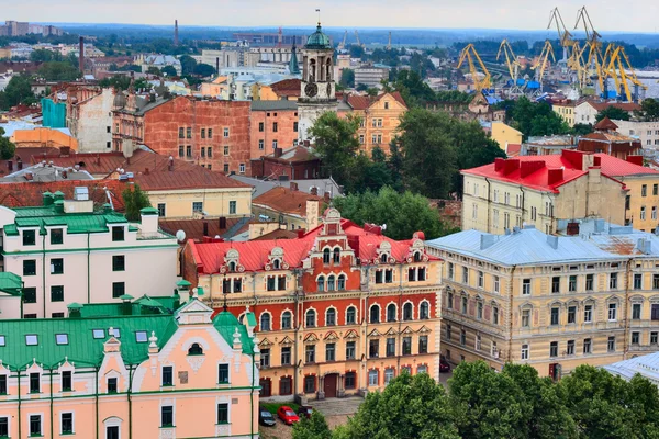 Stará Vyborg. Pohled z věže svatého Olaf. — Stock fotografie