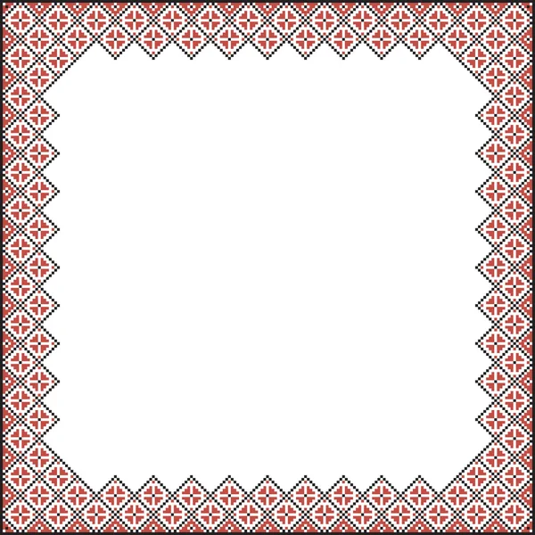 刺繍のための正方形のパターン — ストックベクタ