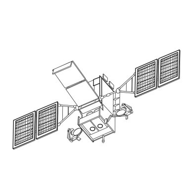 skeç, yıldız gemisi, boyama kitabı, karikatür çizimi, beyaz arkaplandaki izole nesne, vektör illüstrasyonu, ep