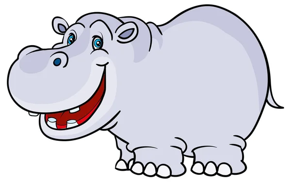 Cartoon Hippo — Stock Vector