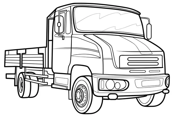 Camion schizzo — Vettoriale Stock