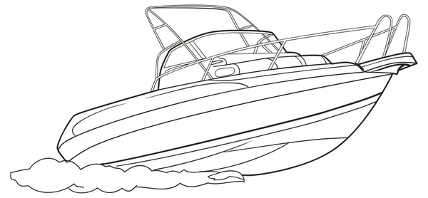 Barco de motor — Vector de stock