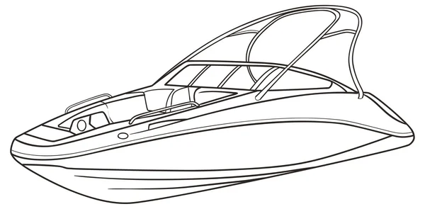 Barco de motor — Archivo Imágenes Vectoriales