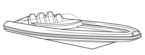 Barco de motor — Archivo Imágenes Vectoriales