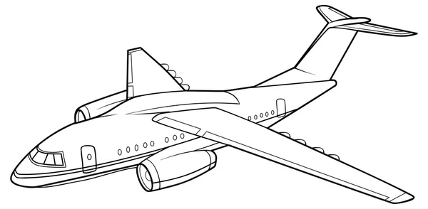 Schets vliegtuig — Stockvector