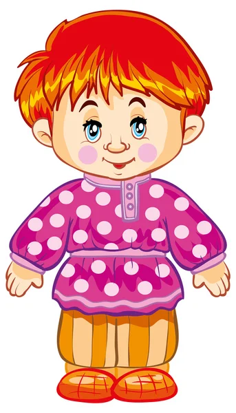 ピンクの t シャツの少年 — ストックベクタ