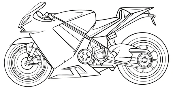 Sketch motocicleta — Vetor de Stock