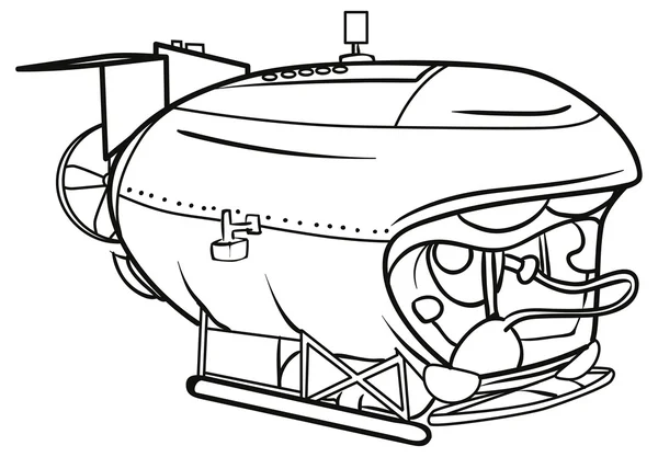 Bosquejo de submarino — Archivo Imágenes Vectoriales