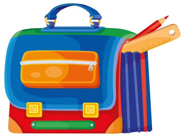 Školní batoh s šablony — Stockový vektor