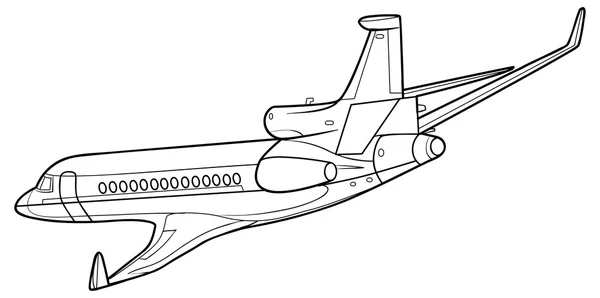 Avion de croquis — Image vectorielle