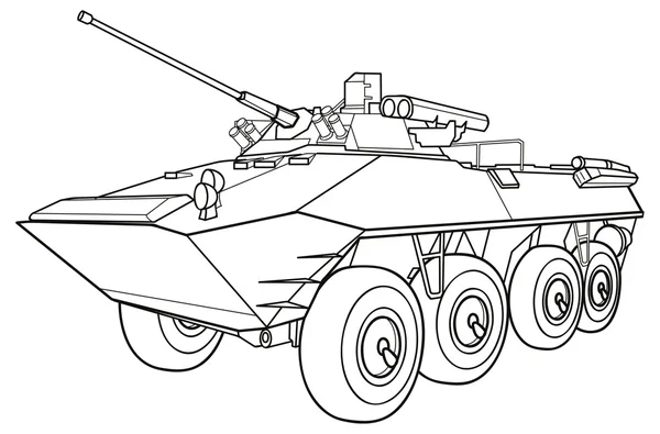 Gepanzerter Truppentransporter — Stockvektor