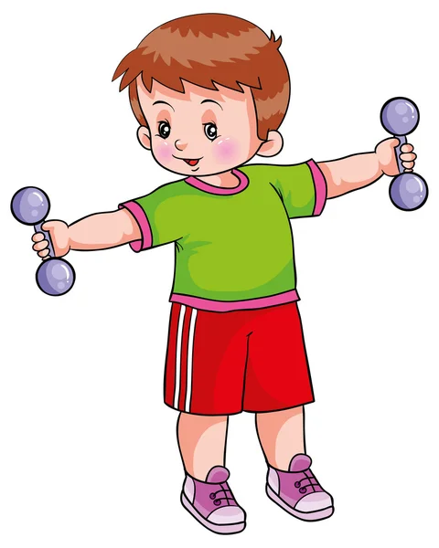 Cvičení pro chlapce — Stockový vektor