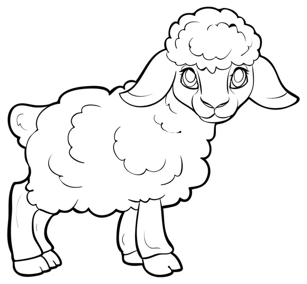 Cartoon lamb — Stock Vector