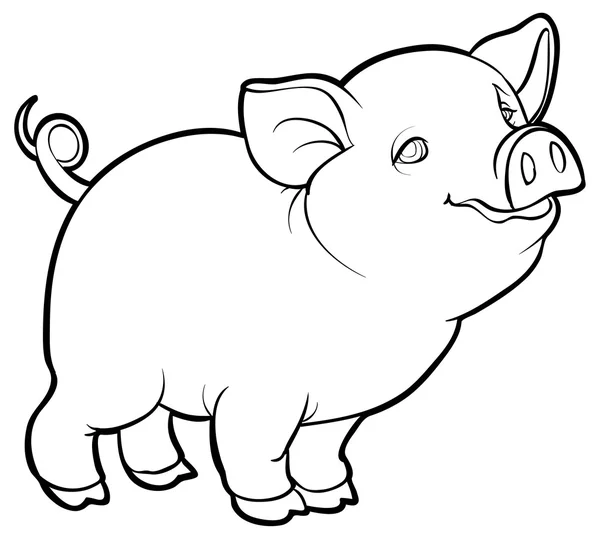 Sketch piglet — Stock Vector