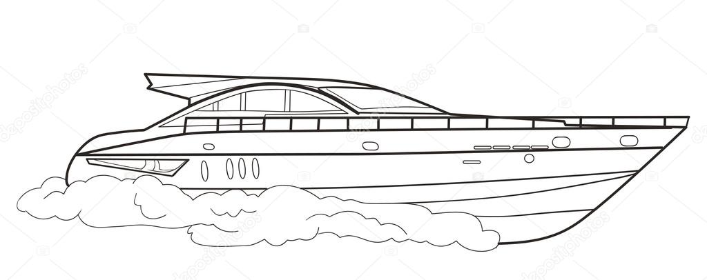 Bateau à moteur Vecteur par ©Kopirin 58287541