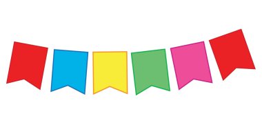 Renkli retro garland