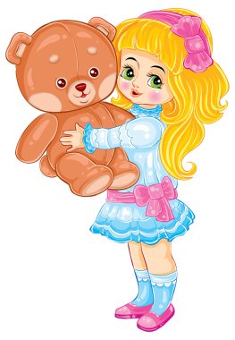 Çizgi film kız ayı ile