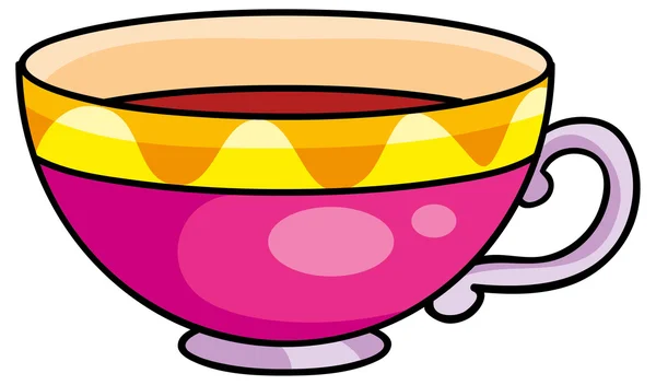Printpink and yellow cup — Stock Vector