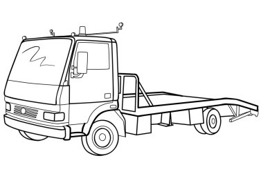 Evacuator araba illüstrasyon