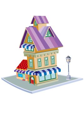 Evi çizgi film resim