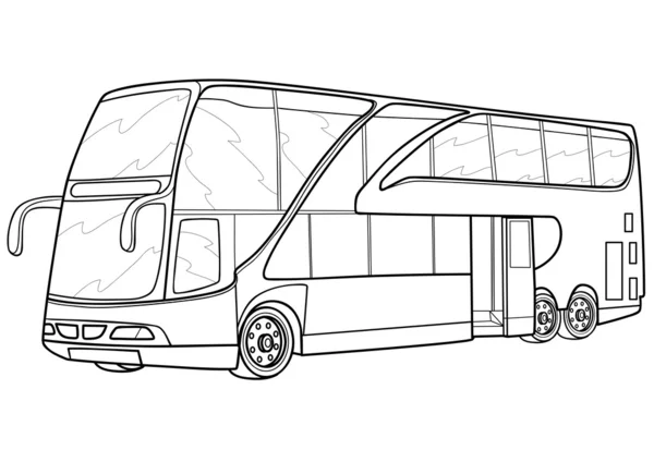 Transporte en autobús ilustración — Vector de stock