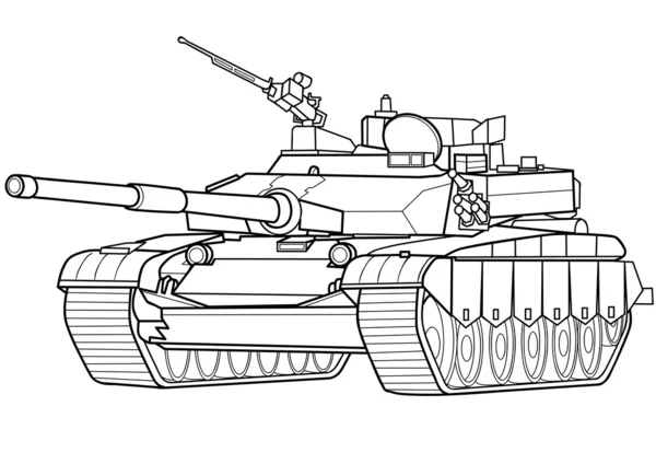 Illustration zum Maschinenpanzer — Stockvektor