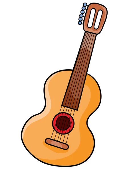 Guitarra ilustración de dibujos animados — Archivo Imágenes Vectoriales