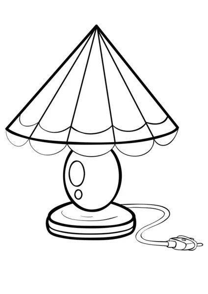 Lampe de lecture Illustration de bande dessinée — Image vectorielle