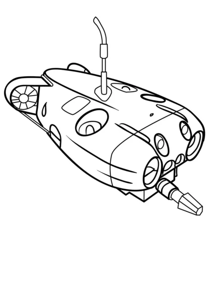 Zeichentrick-U-Boot — Stockvektor