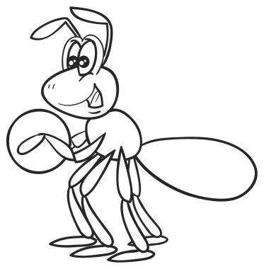 Mutlu karikatür Ant