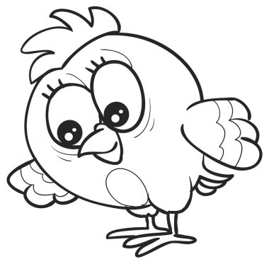 mutlu karikatür tavuk