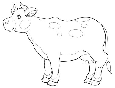 komik karikatür inek