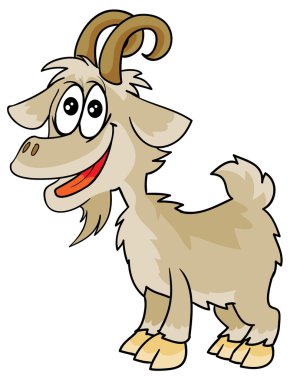 mutlu karikatür keçi