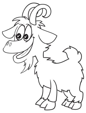 mutlu karikatür keçi