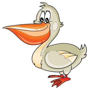 Karikatür komik Pelikan