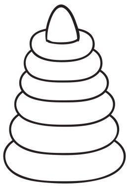 Piramit oyuncak illüstrasyon