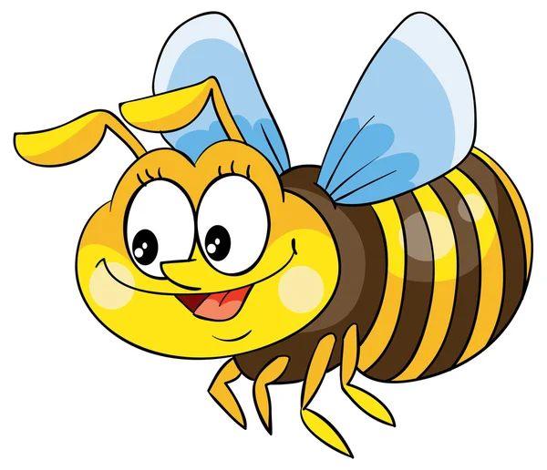 Desene animate Happy Bee — Vector de stoc