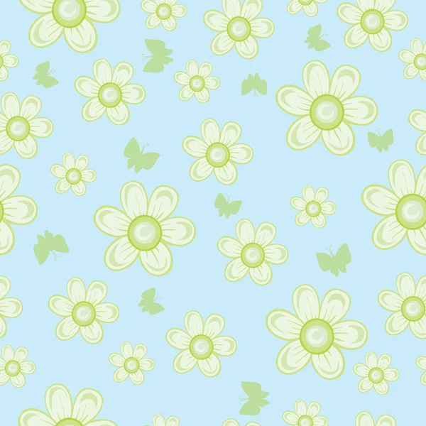 Seamless pattern with flowers — Stock Vector