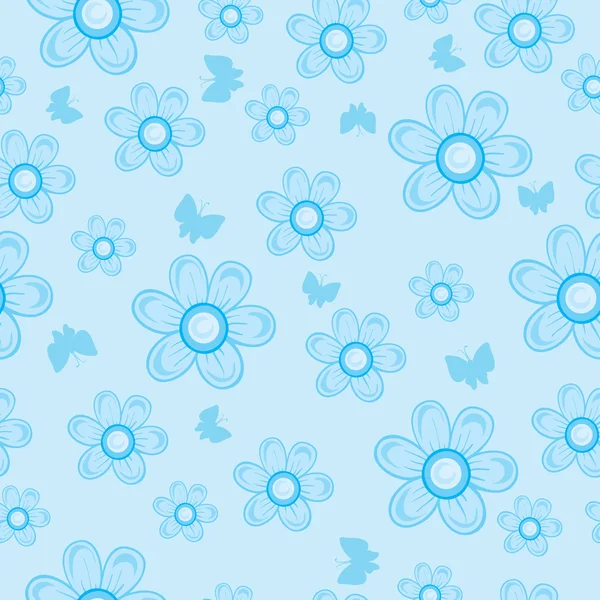 Seamless pattern with flowers — Stock Vector