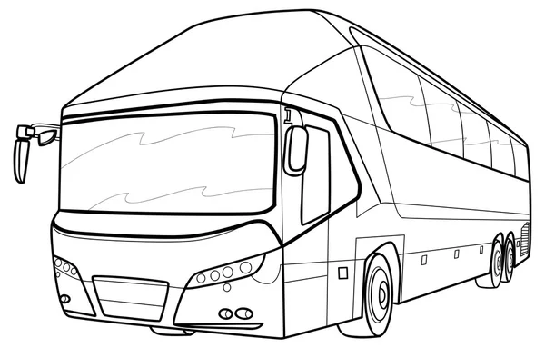 Skiss illustration av buss — Stock vektor